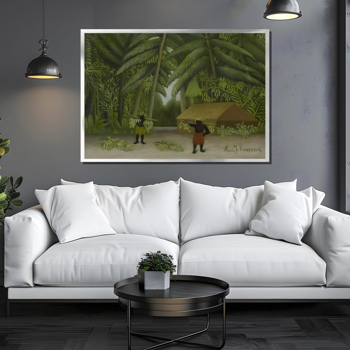 Henri Rousseau Banana Harvest in Tropical Jungle Repro Poster - Image 3