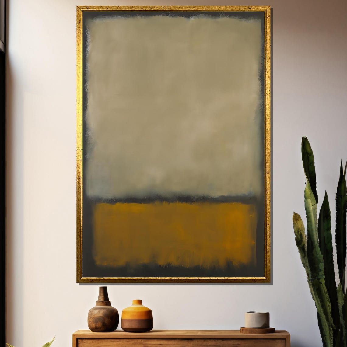 Mark Rothkos Untitled Neutral Tones Abstract Expressive Art Composition Painting Gift For Modern Art Lovers