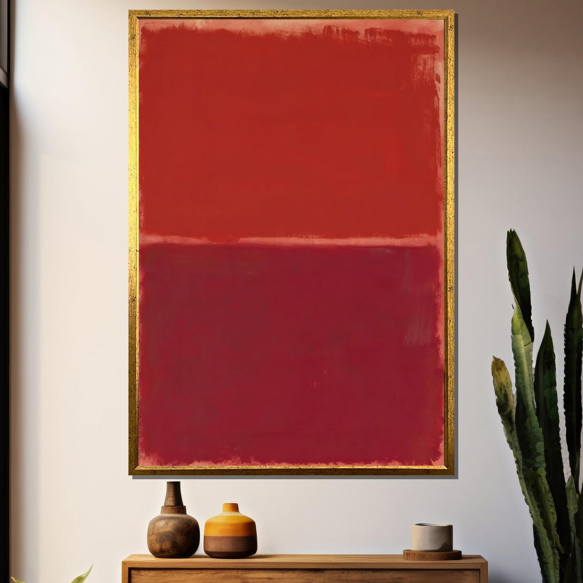 Mark Rothkos Fiery Red Composition Intense And Passionate Abstract Expressionist Painting Bold Art For Unique Gift Ideas