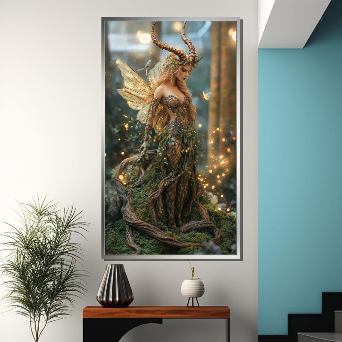 Enchanted Forest Nymph Captivating Mystical Artwork For Nature Lovers - Image 3