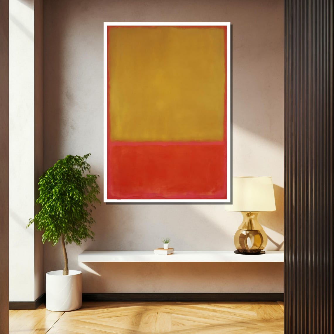 The Ochre And Red Harmony By Mark Rothko Bold Abstract Painting Gift For Contemporary Art Lovers - Image 2