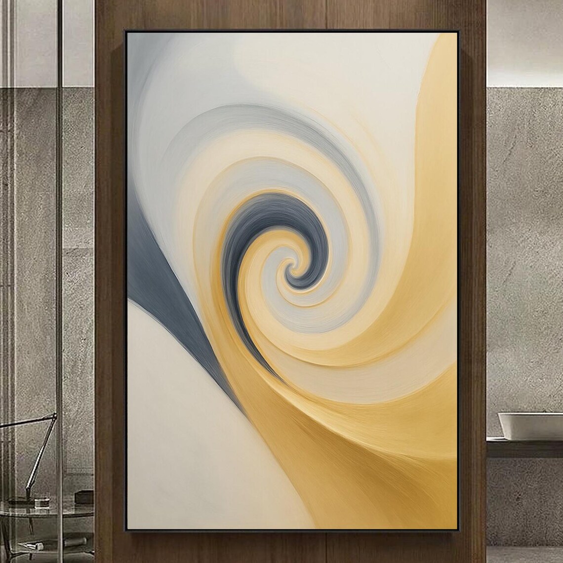 Abstract Painting, Minimalist Neutral Modern Artwork