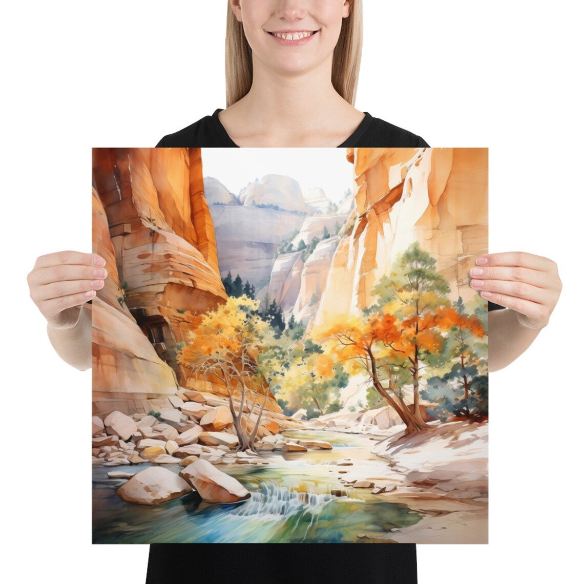 Zion National Park Travel Poster, Utah Landscape - Image 3