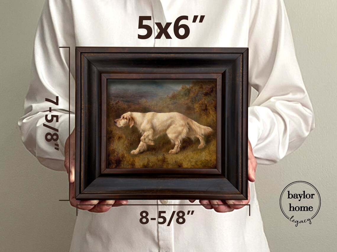 English Setter Pointing In Moorland Vintage Bird Dog Field Art Poster - Image 4