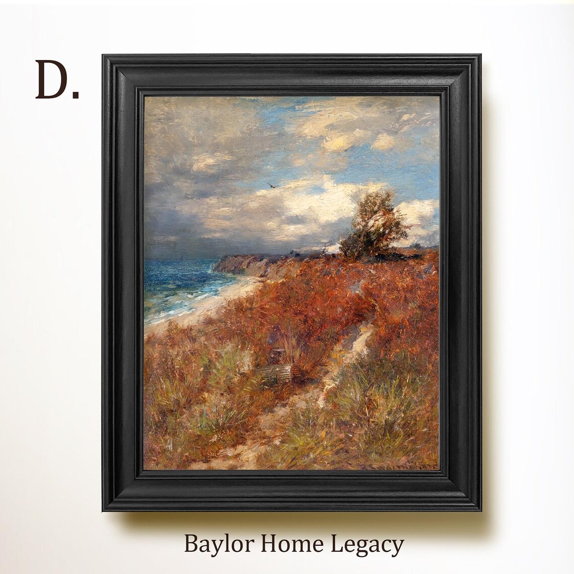 Martha's Vineyard Antique Oil Painting, Coast Art Print - Image 2