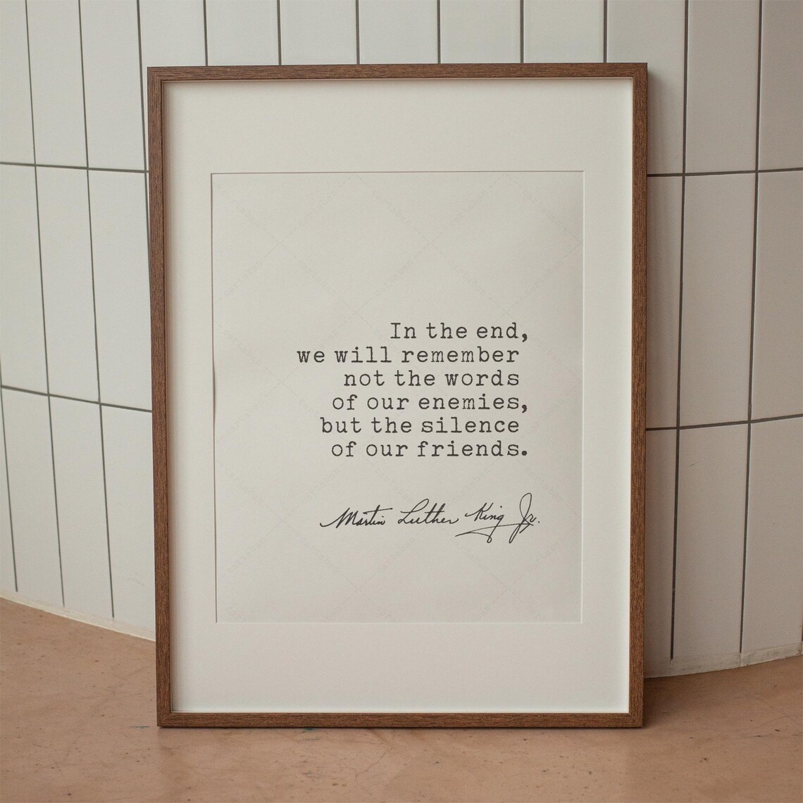 Martin Luther King Jr Quote Silence Of Our Friends Inspirational Poster - Image 2
