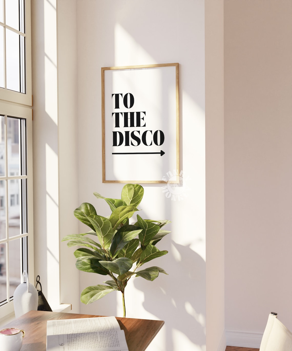 To The Disco Typography Poster, 70s Retro Aesthetic