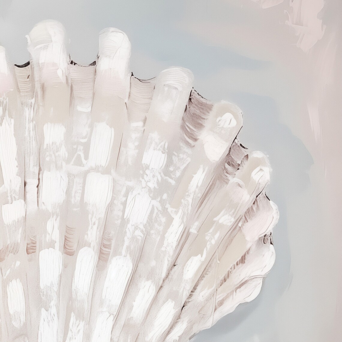Sea Shell Abstract Coastal Art Print, Neutral Decor