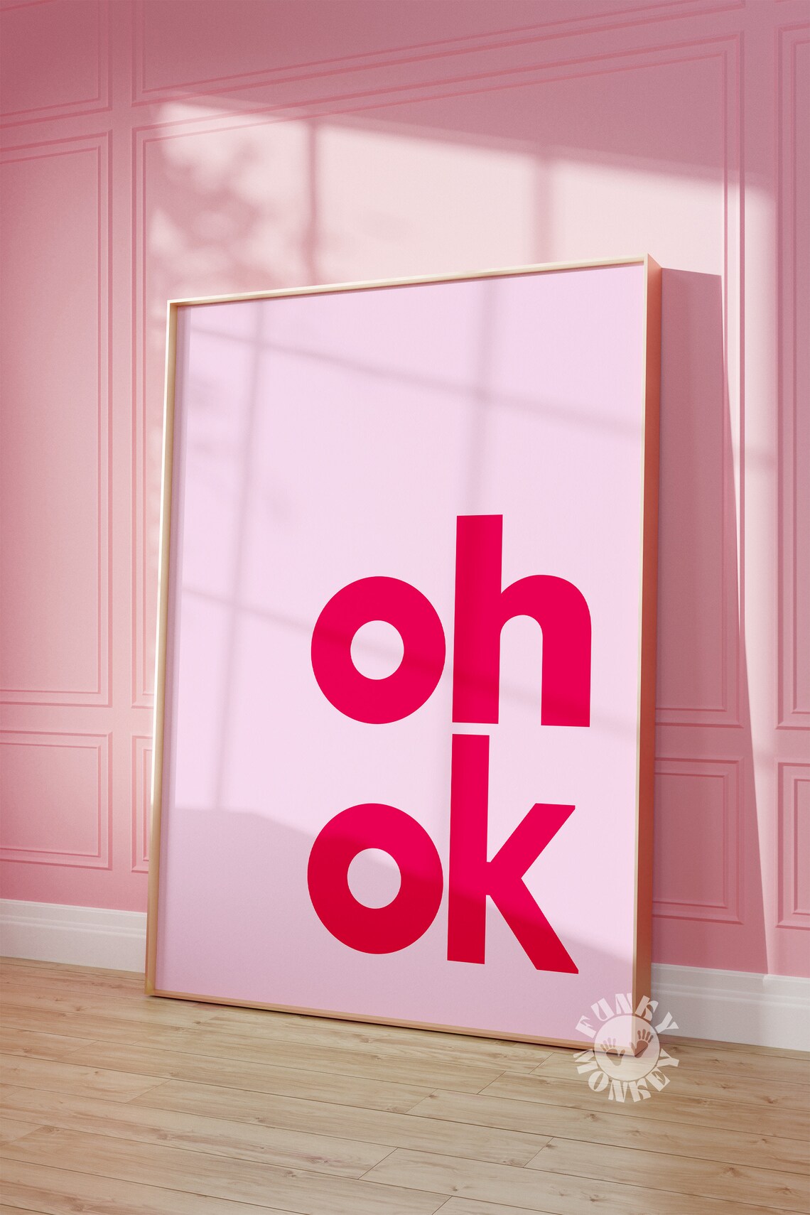 Oh Ok Poster, Trendy Modern Typography Print - Image 2