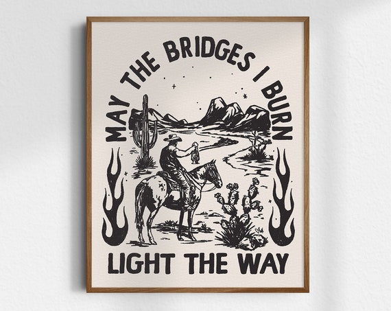 Light The Way Gicle Fine Art Print Western Wall Wild West Cowboy Unframed