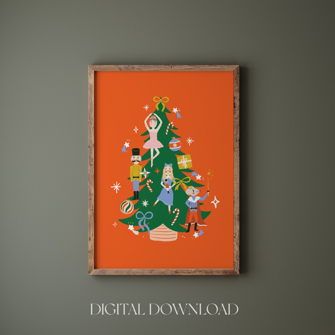Nutcracker Ballet Christmas Tree Holiday Character Decor Kids Poster - Image 5