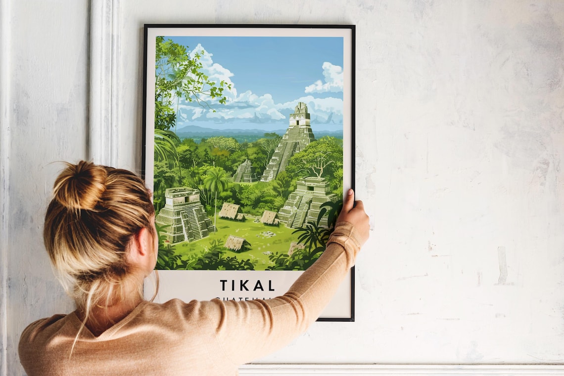 Tikal National Park Travel Poster, Guatemala - Image 2