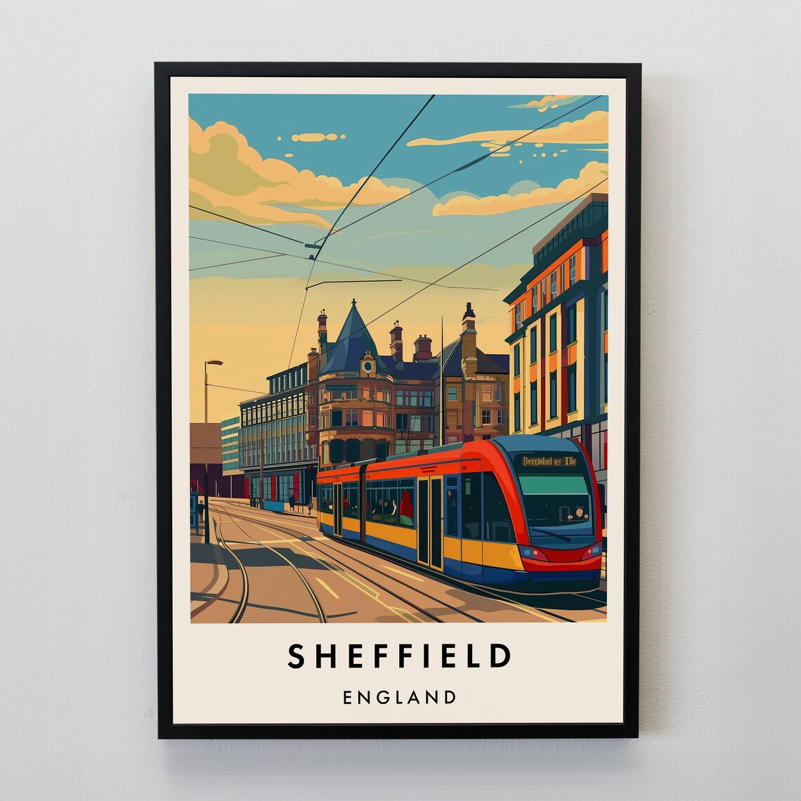 Sheffield Travel Poster, Place Name Art Print