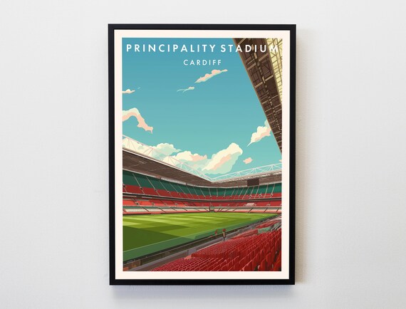 Principality Stadium Cardiff Wales Rugby Football Stadium Poster