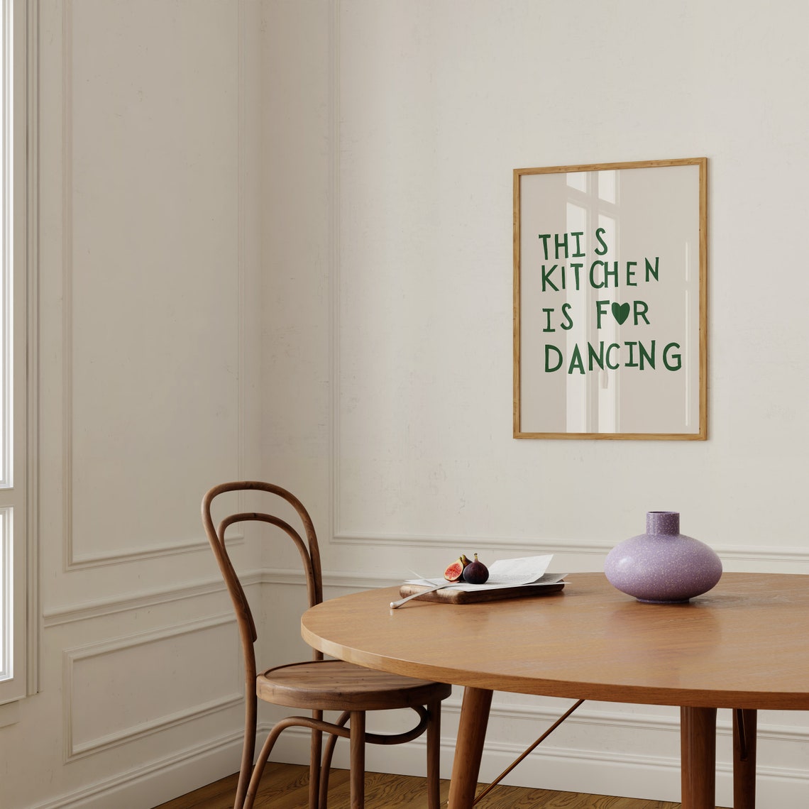 This Kitchen Is For Dancing Green Quote Minimalist Kitchen Poster - Image 2