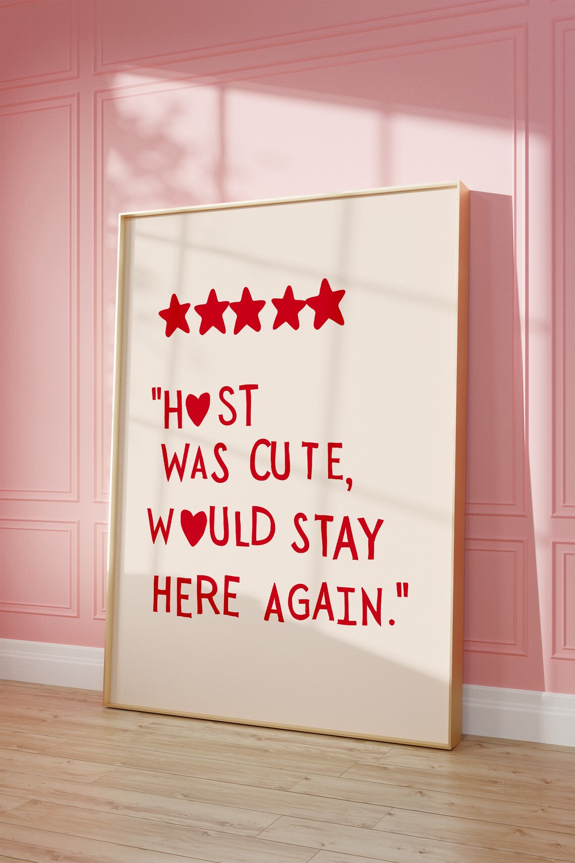 Five Star Host Review Funny Guest Room Art Print - Image 3