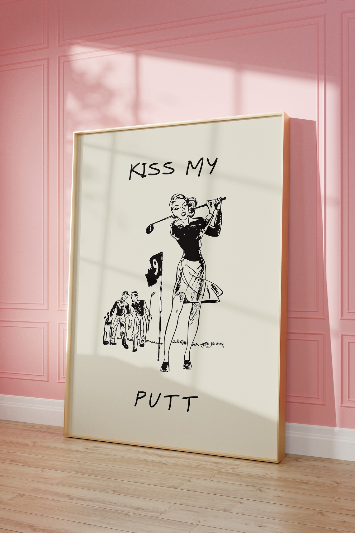 Vintage Golf Female Golfer Poster, Funny Golf Pun - Image 2