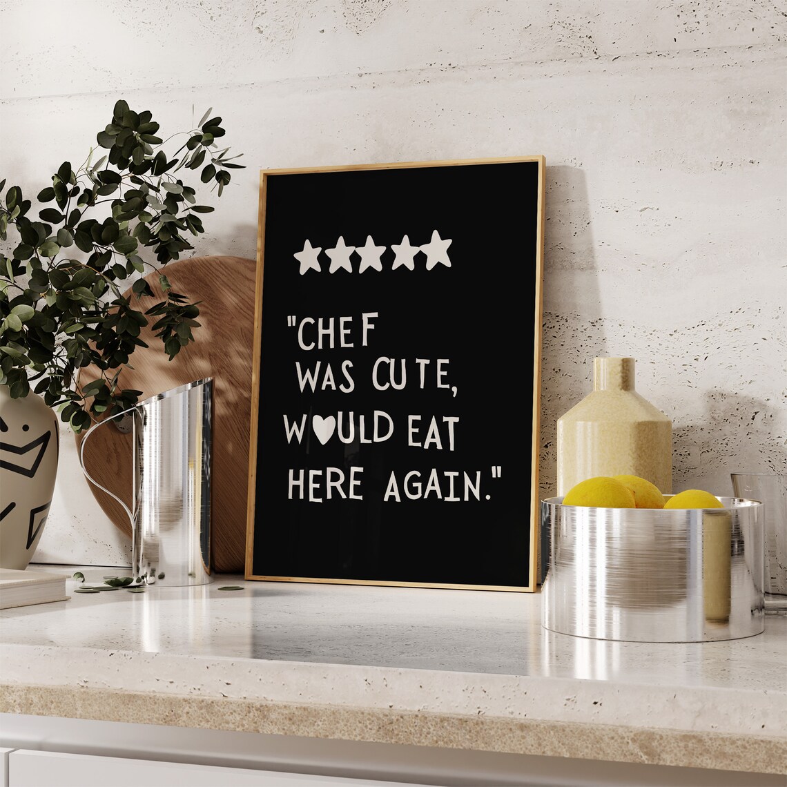 Chef Was Cute Aesthetic Kitchen Decor Art Print - Image 4