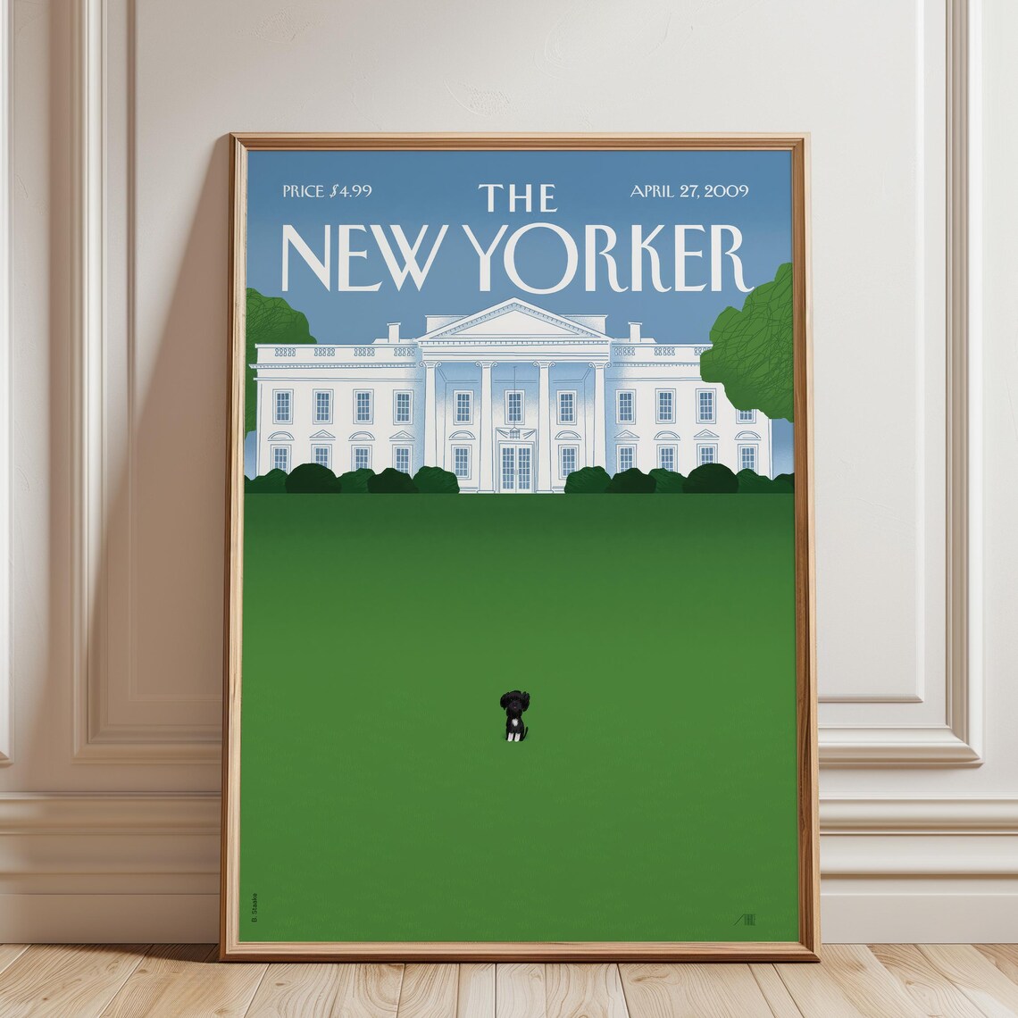White House Vintage New Yorker Magazine Cover Poster
