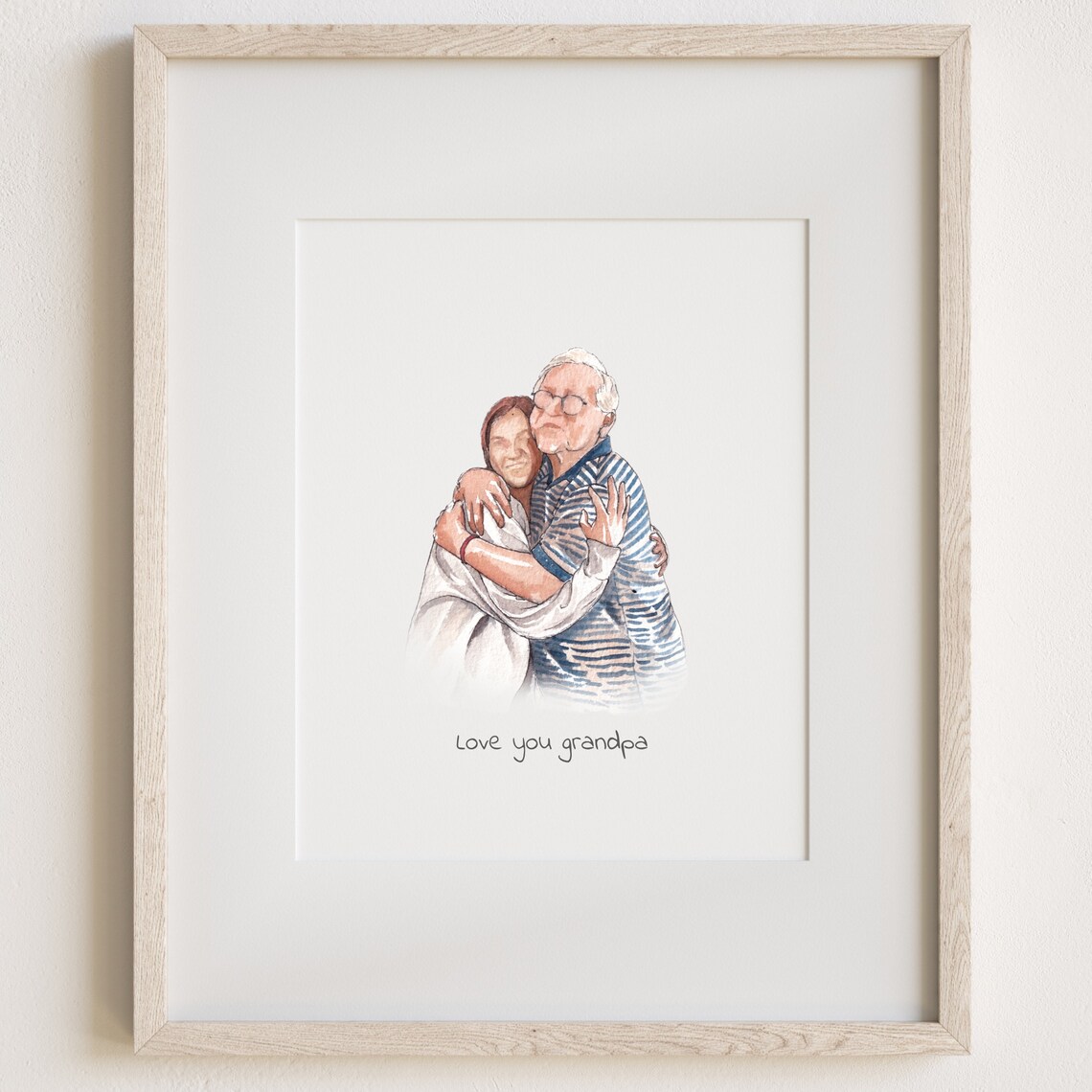 Family Portrait From Photo Art Print
