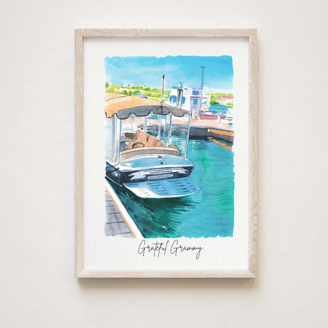 Custom Boat Watercolor Portrait, Personalized Gift - Image 2