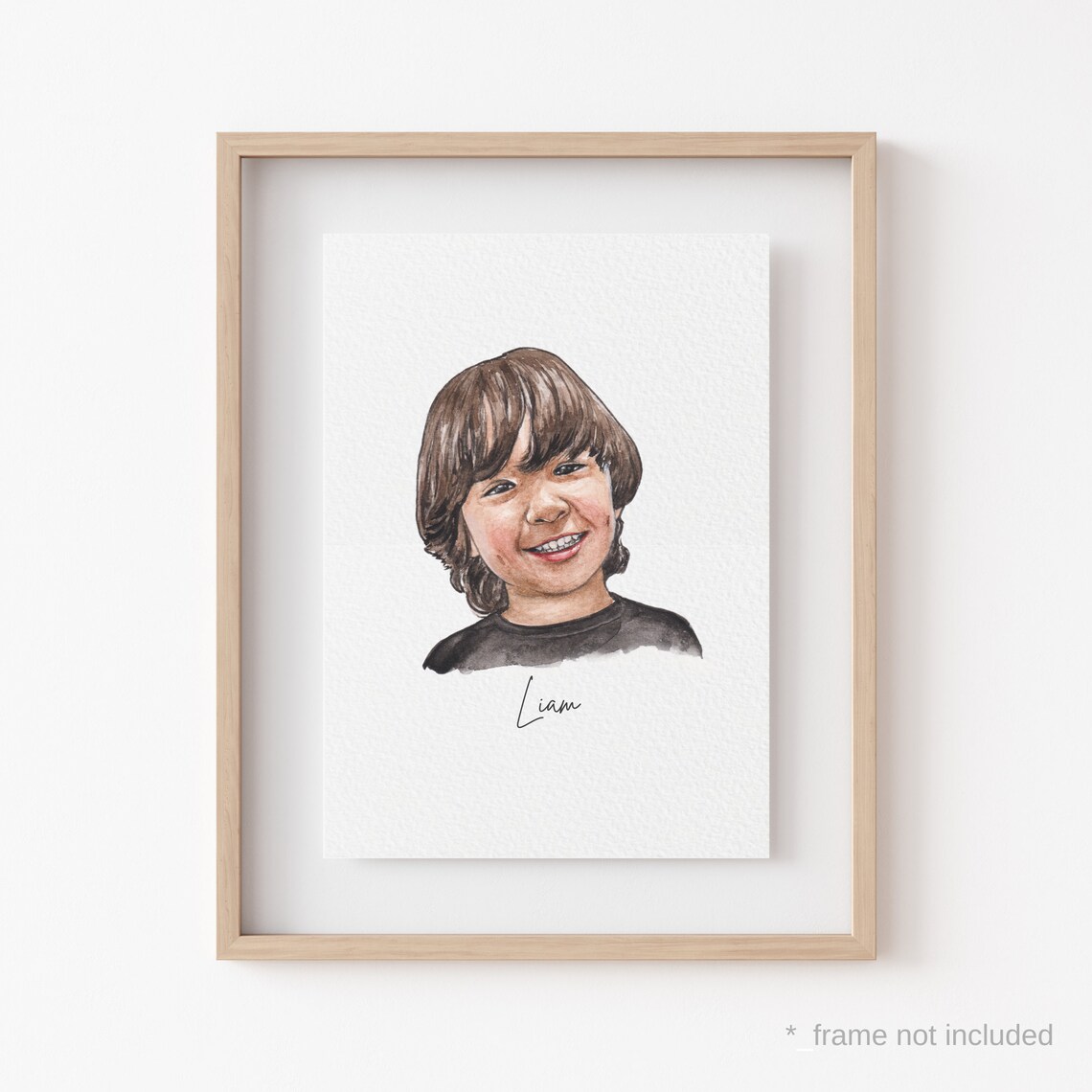 Custom Watercolor Family Portrait Art Print