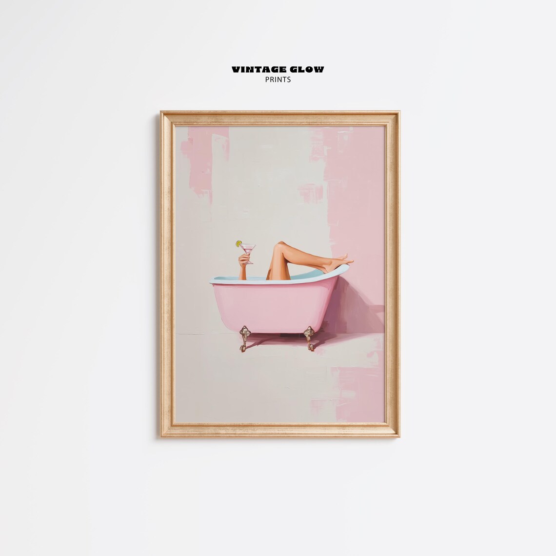 Funny Bathroom Wall Art Print, Cute Minimalist Decor