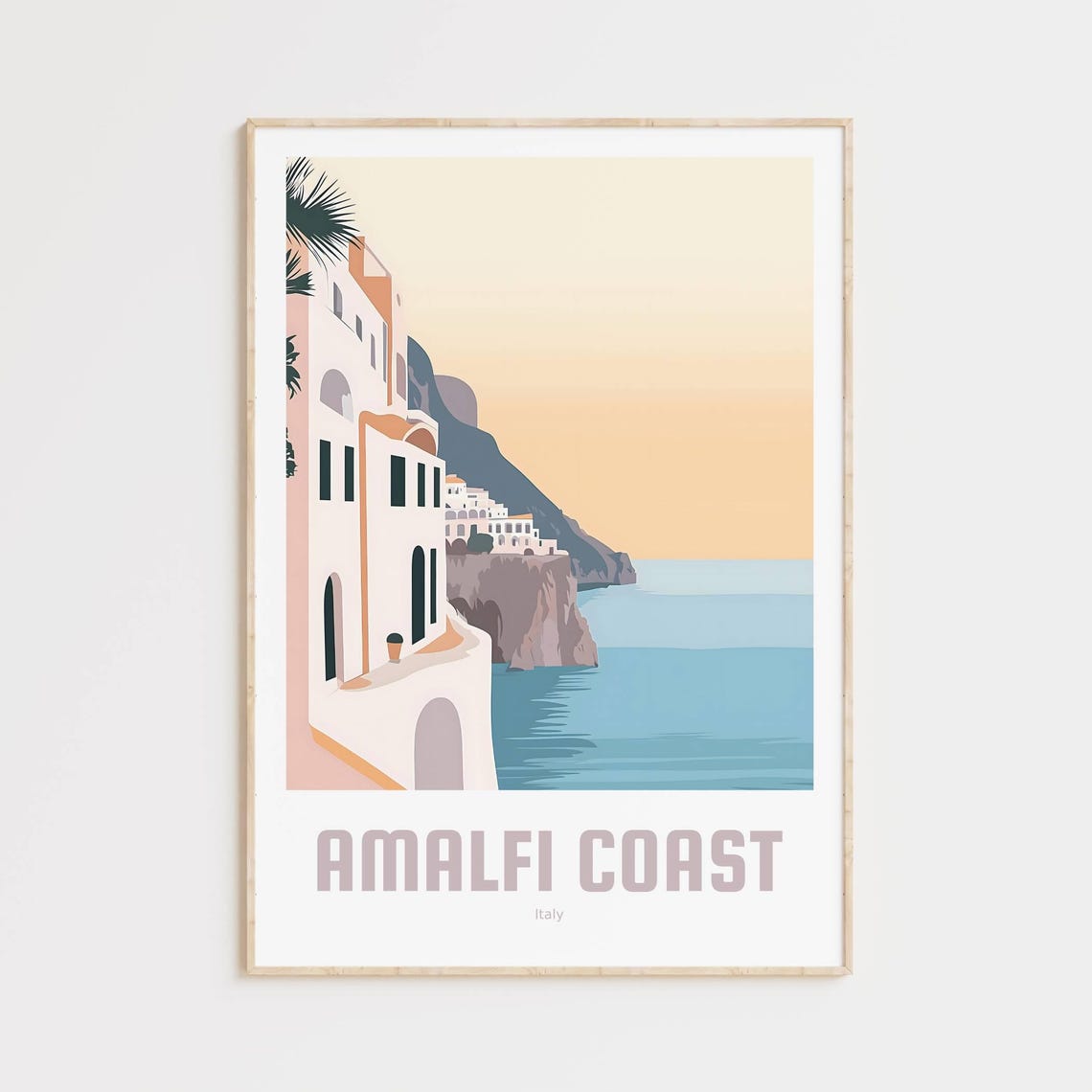 Amalfi Coast Poster Vintage Travel Poster Travel Poster Gift Amalfi Wall Art Vacation Poster Amalfi Coast Travel Poster Italy