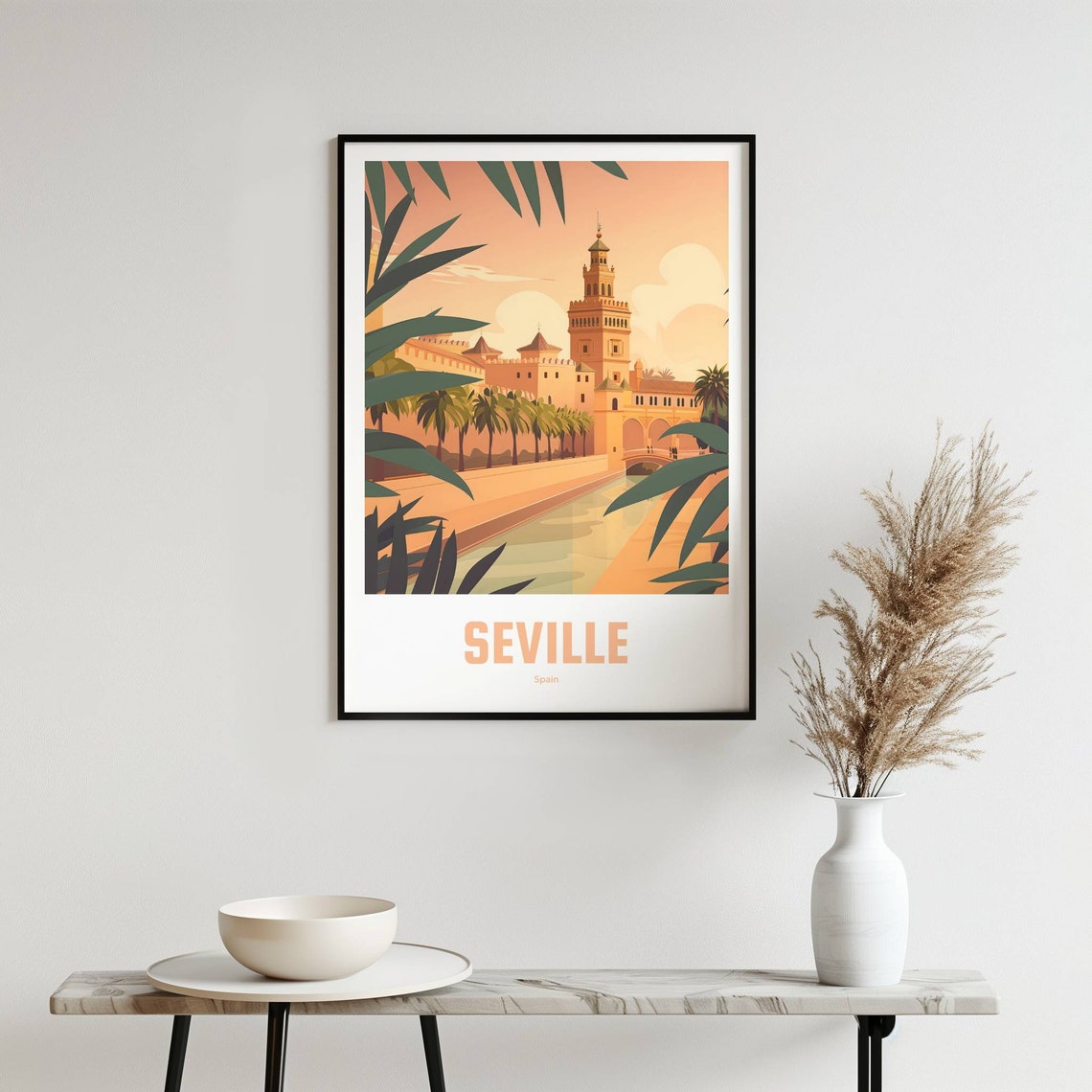 Seville Poster Vintage Travel Poster Retro Seville Travel Poster Gift Seville Wall Art Vintage Poster Seville Travel Poster - Image 3