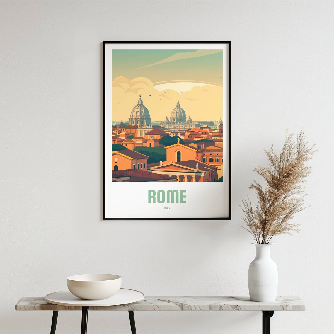 Rome Vintage Travel Poster, Italy City Print - Image 3
