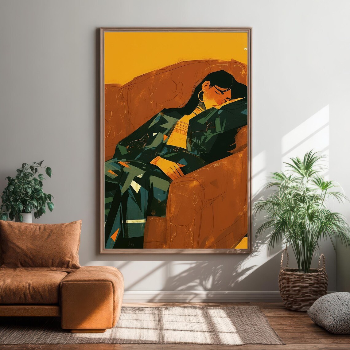 Resting Woman, Contemporary Figurative Illustration - Image 5