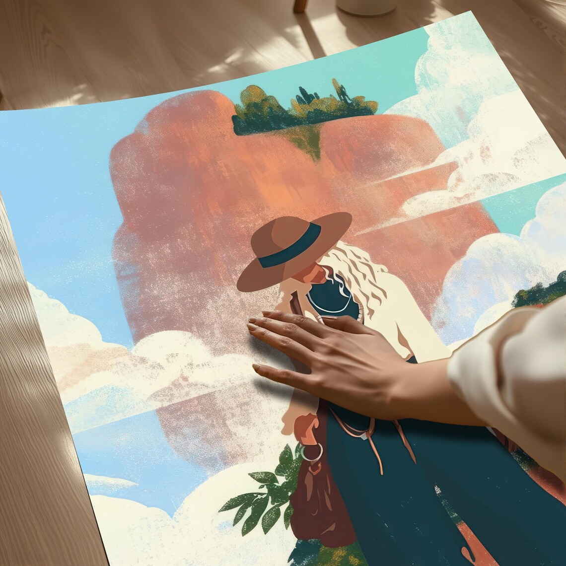 Contemporary Female Figure In Landscape, Bohemian - Image 3