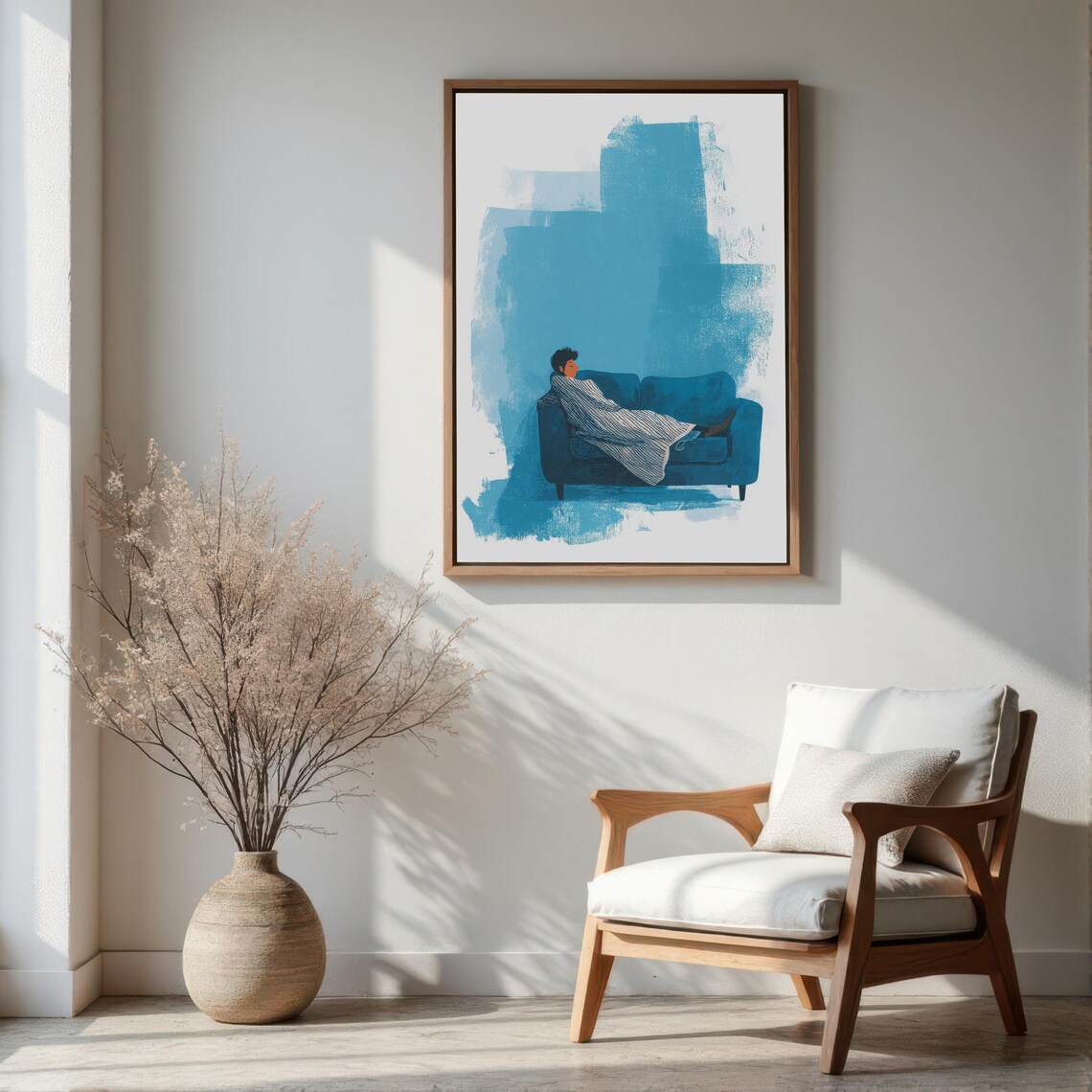 Cozy Retreat - Textured Contemporary Abstract Print - Image 6