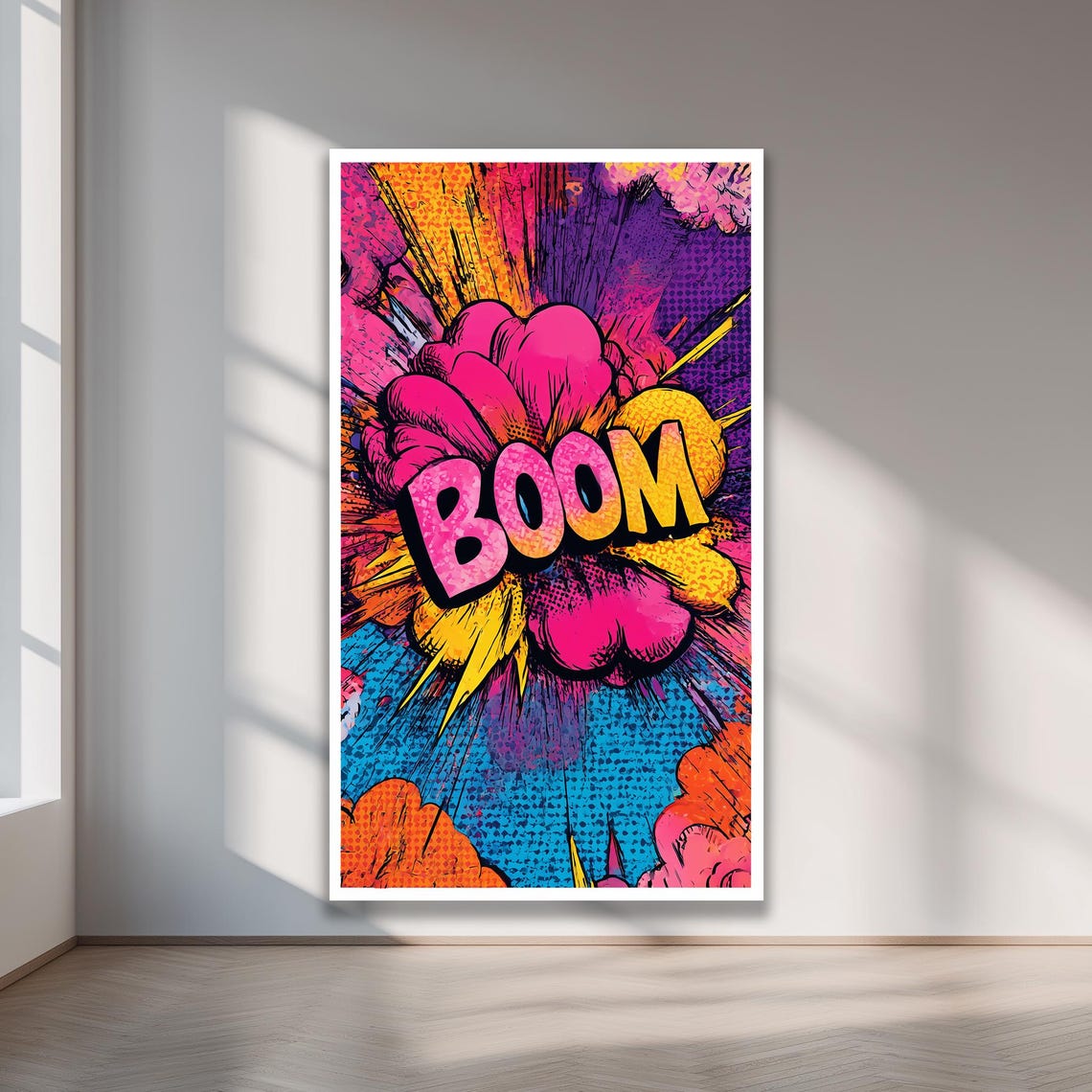 BOOM Comic Explosion Colorful Pop Art Graffiti Style Poster Decor
