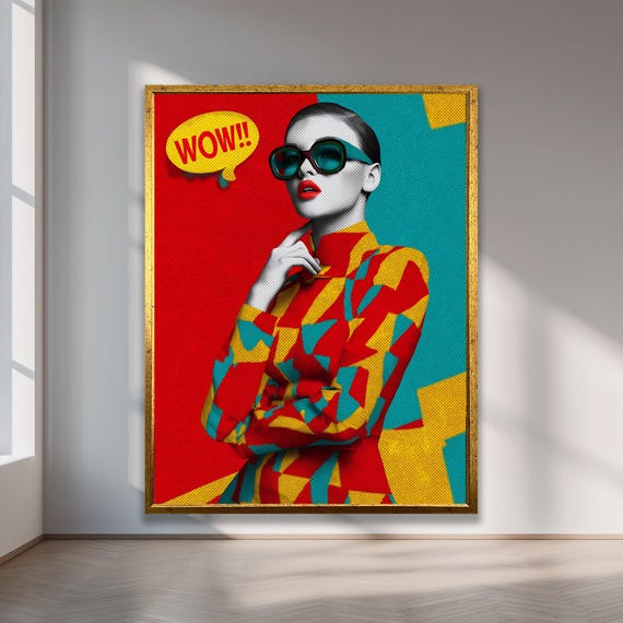 Pop Art Fashion Model Canvas Print Wall Decor