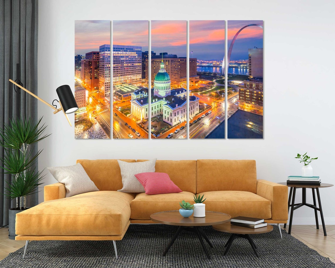Saint Louis Missouri Downtown Dusk with Gateway Arch Skyline Poster - Image 8