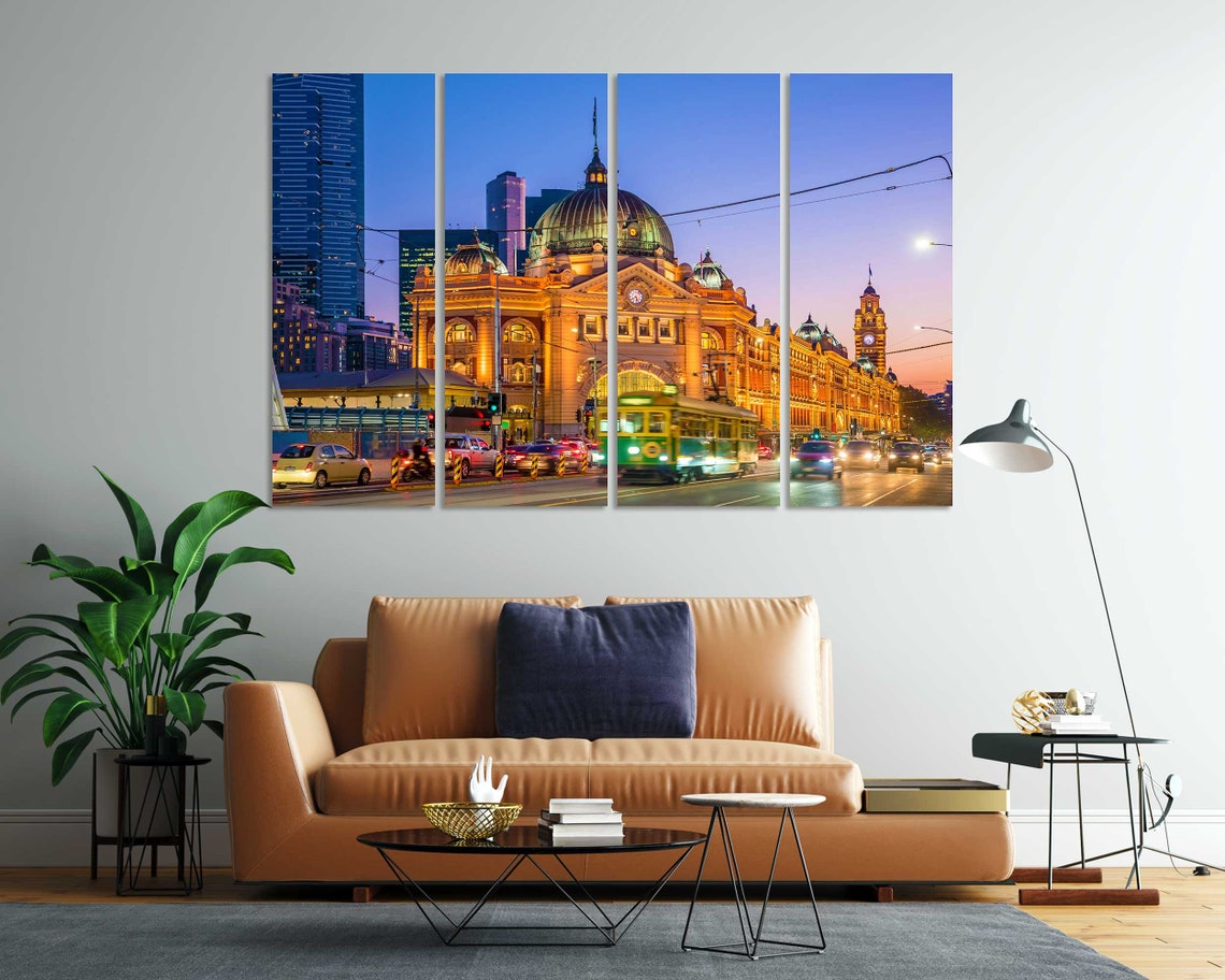 Melbourne Flinders Street Station Dusk Tram Cityscape Travel Poster - Image 7