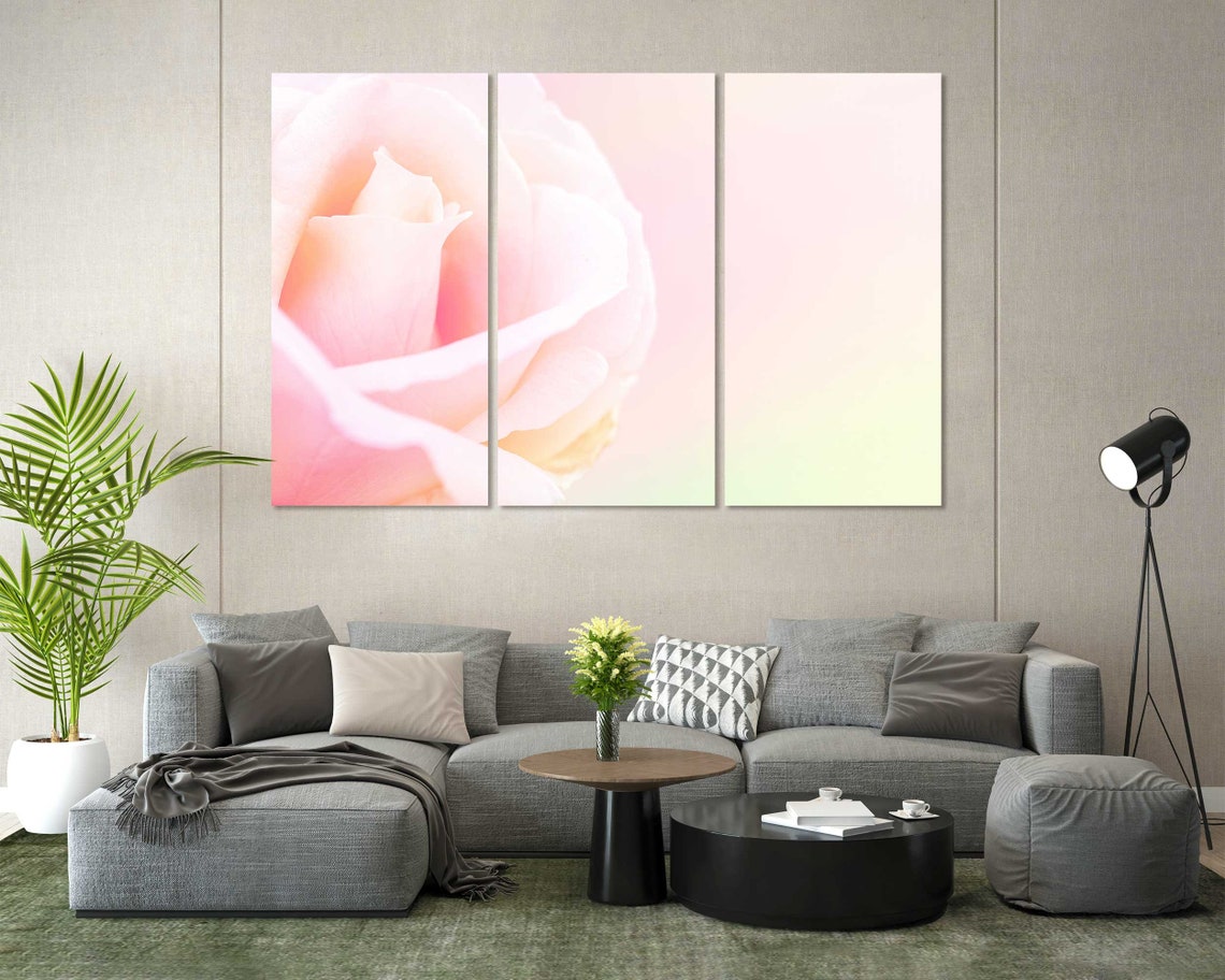 Pink Rose Bloom Soft Petal Close Up Pastel Botanical Wall Poster - Image 8