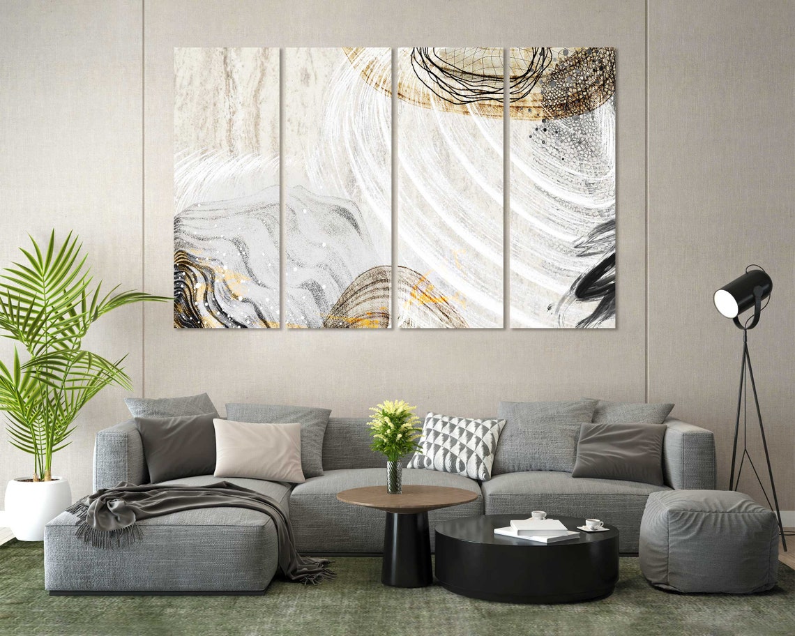 Elegant Abstract Vintage Tones Swirls Modern Minimalist Art Print - Image 8