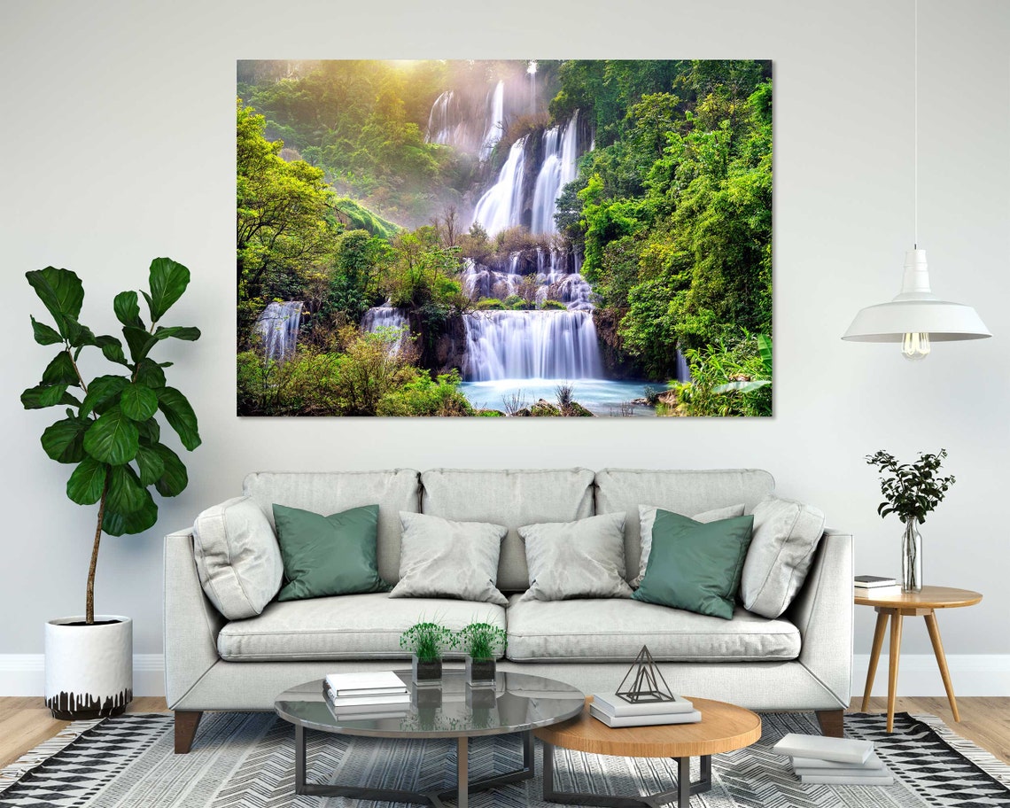Thi Lo Su Waterfall Thailand Lush Jungle Tall Cascades Nature Poster - Image 7