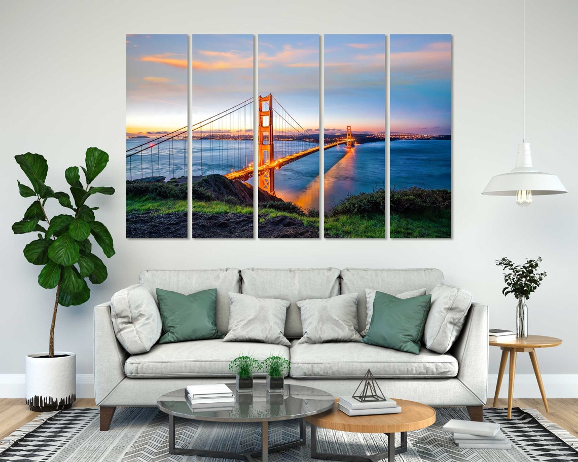 Golden Gate Bridge San Francisco Sunset Twilight Glow Travel Poster - Image 6