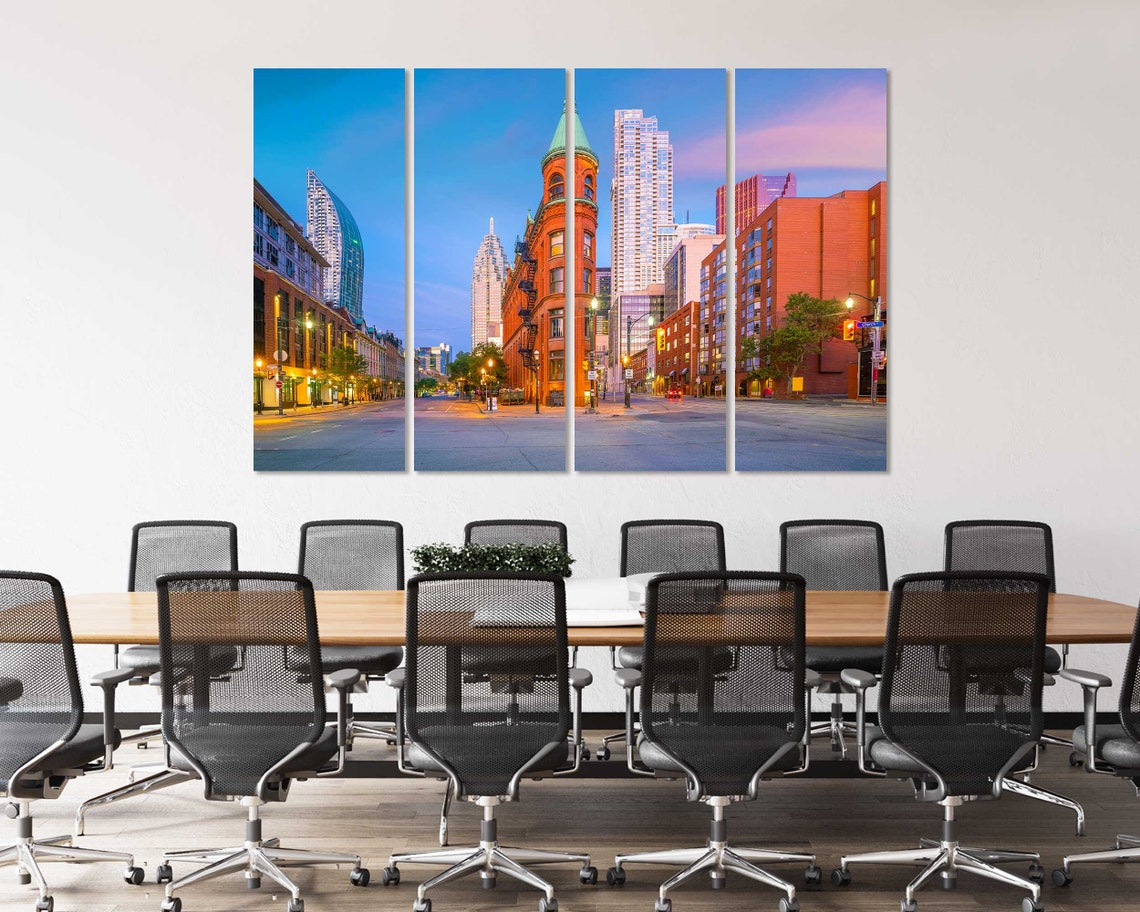 Toronto Gooderham Building Historic Street Sunset City Poster - Image 4