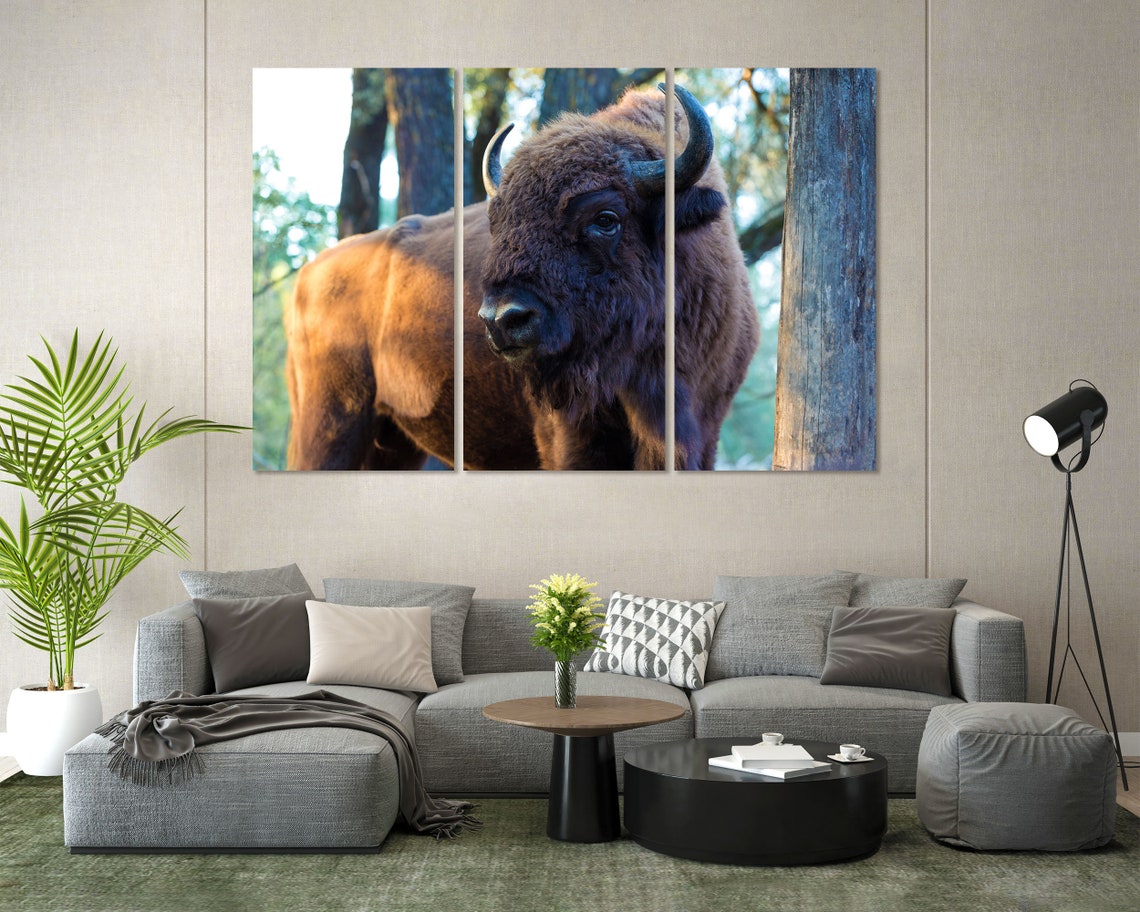 European Bison Bull Close Up Forest Portrait Majestic Wildlife Poster - Image 7
