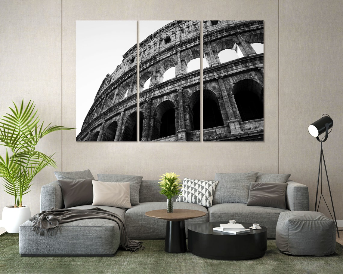 Colosseum Rome Black And White Architecture Photography Wall Art