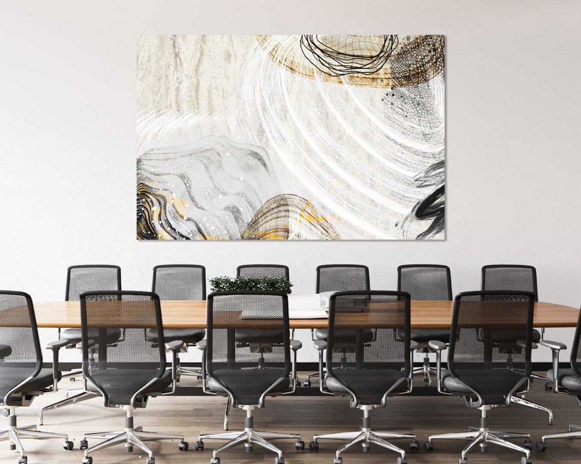 Elegant Abstract Vintage Tones Swirls Modern Minimalist Art Print - Image 4