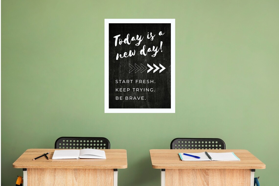 Today Is A New Day Motivation Classroom Poster - Image 4