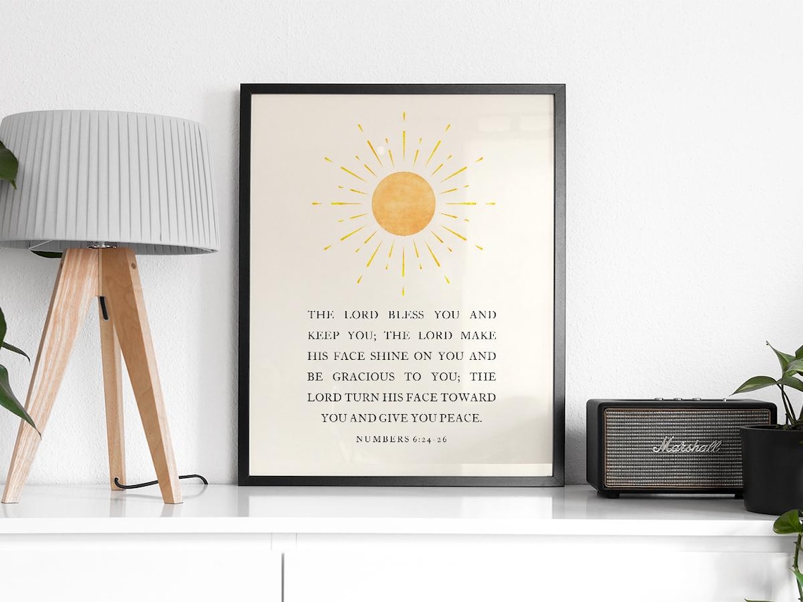 The Lord Bless You and Keep You Scripture Art Print - Image 2