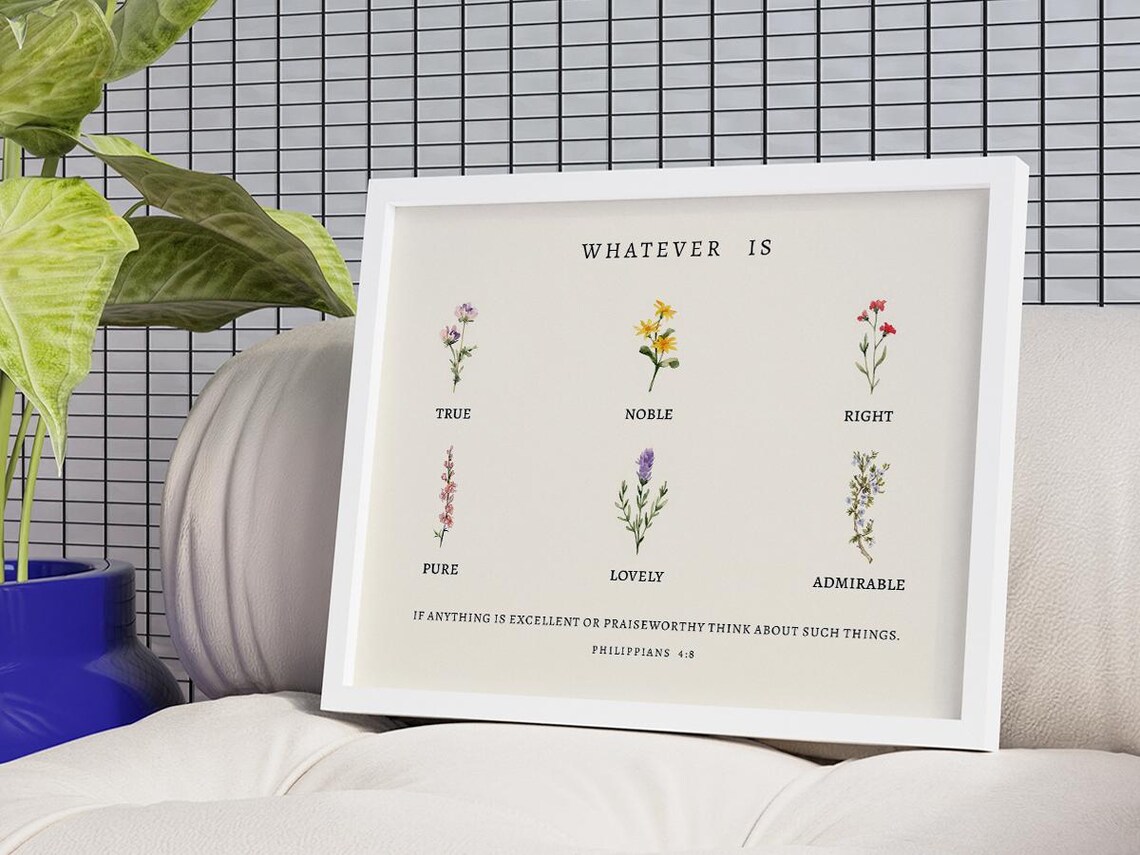 Whatever Is True, Noble Philippians 4:8 Art Print - Image 3