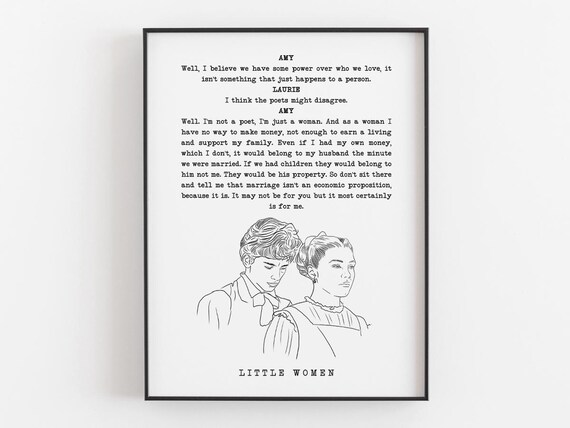 Little Women Amy March I Am Not a Poet Feminist Dialogue Poster