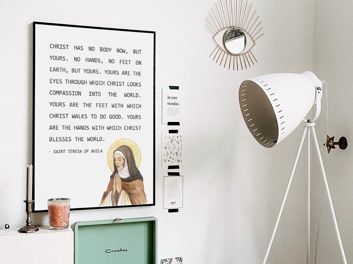 Christ Has No Body Now But Yours Saint Teresa Of Avila Prayer Poster - Image 3